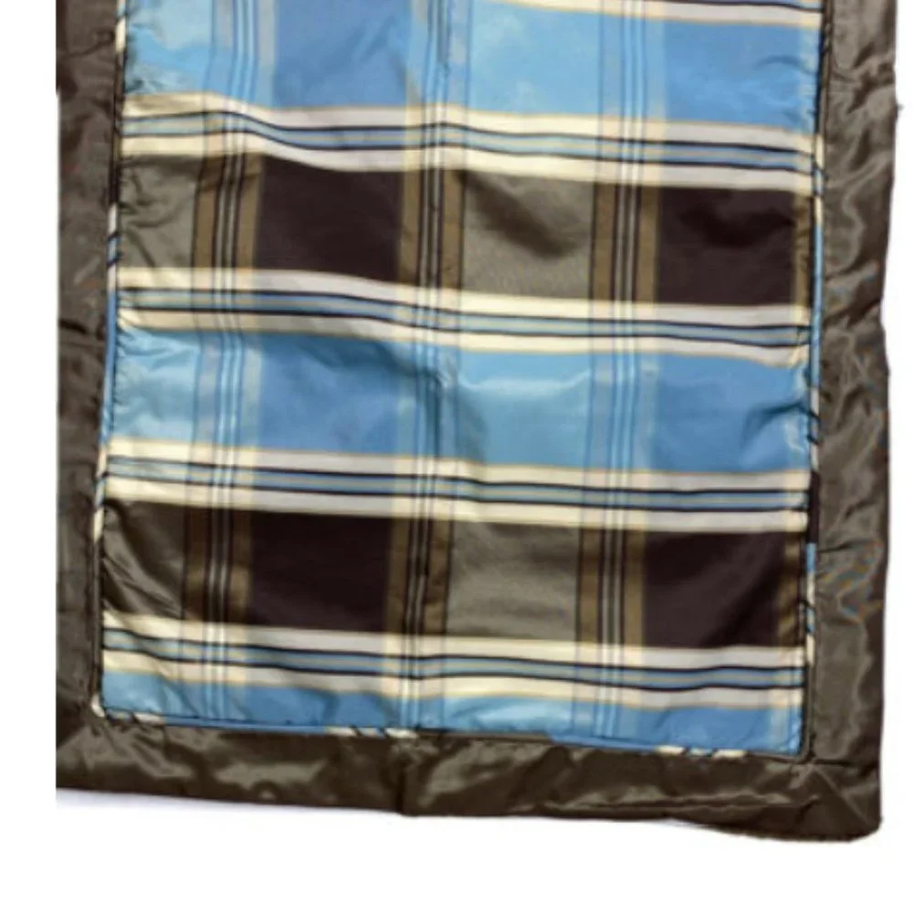 2 K Pillowcases Luxury Pair Faux Silk Shams Plaid